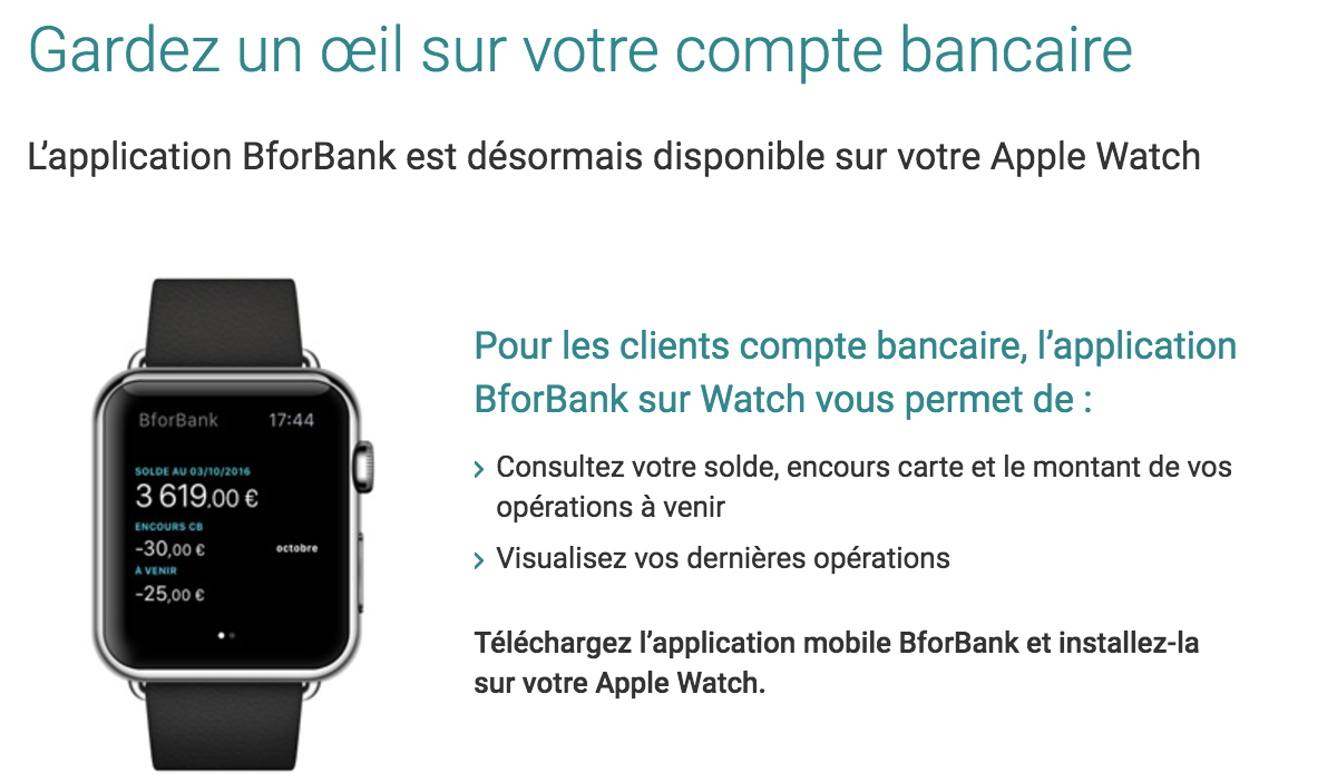 Apple Watch BforBank