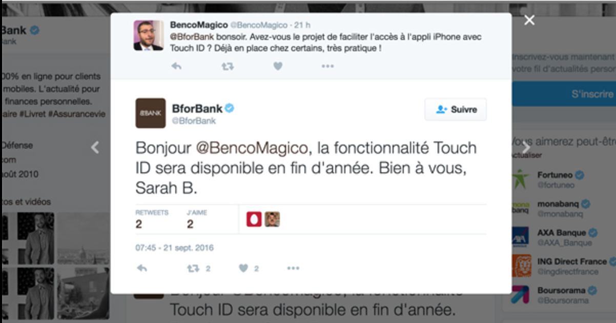 Touch ID BforBank